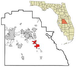 Polk County Florida Incorporated and Unincorporated areas Lake Wales Highlighted